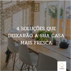 na imagem tirada do instagram da Vikka, lê-se: 4 soluções que deixarão a sua casa mais fresca. Clique na imagem para ir ao post do instagram.